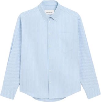 Ami Camicia a righe a maniche lunghe - Blu