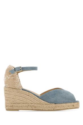Castaner Light Blue Ankle Strap Wedge Espadrilles
