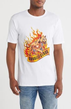 Cavalli Graphic T-Shirt in White at Nordstrom Rack, Size X-Large