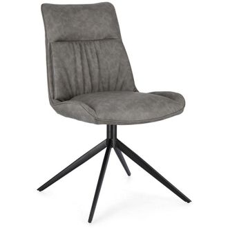 BIZZOTTO Sedia Jordan con gambe in acciaio verniciato a polvere epossidica, per arredo interno 50 x 64 x h 86 cm -Grigio / Confezione da 1 pezzo
