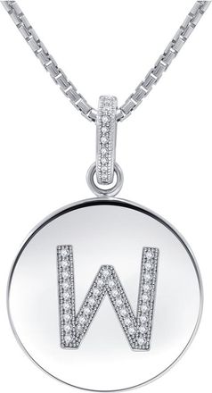 DiamondMuse Diamond Muse 0.10 Cttw Initial Letter Diamond Necklace for Women, Girls, and Men in Sterling Silver
