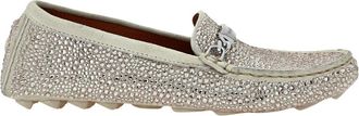 Philipp Plein Schoenen, Dames, Veelkleurig, 39 EU, Leer, Suede Strass Moccasin