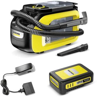 Karcher Se 3-18 (con Batteria) Aspirapolvere Pulitore per divani e tappeti senza fili - Iniettore Estrattore - Karcher