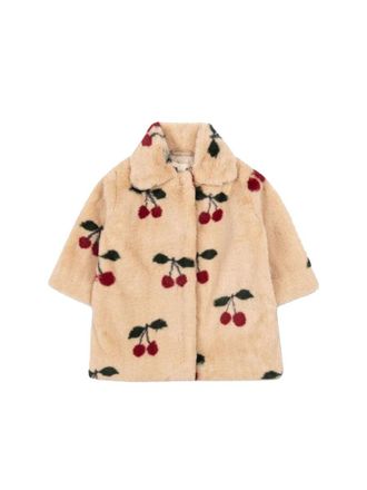 Konges Sl&oslash;jd Faux-Fur Plush Raincoat - Pink
