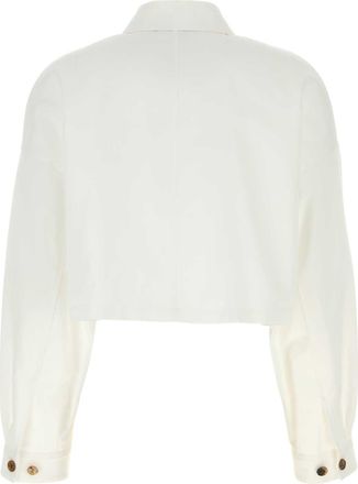 Prada Womens Giacche Bianco E Gilet Exterior: Cotton Jacket