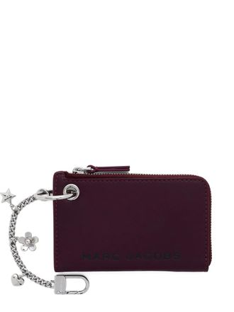 Marc Jacobs zip-around bag charm - women - Leather - One Size - Purple