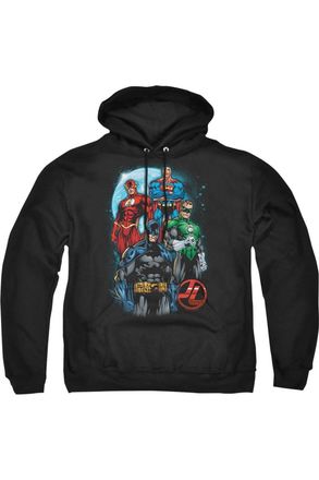 Gildan Justice League of America The Four Adult Pull Over Hoodie / Hooded Sweatshirt