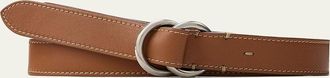 Ralph Lauren Purple Label Mens O-Ring Leather Belt