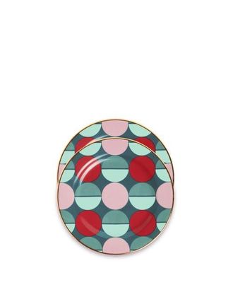 La DoubleJ Dessert Plates Set Of 2 Sfere Dark Green at Nordstrom