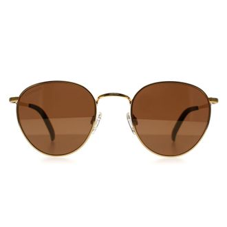 Serengeti Eyewear Round Shiny Bold Gold Mineral Polarized Drivers Gold Photochromic Hamel