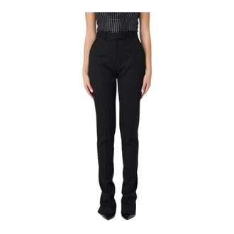 The Attico Dames, Broeken, Zwart, Maat: XS Leer