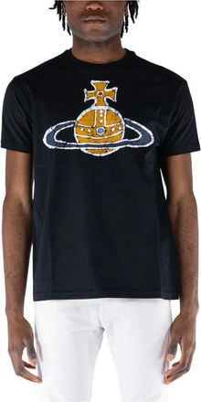 Vivienne Westwood Tops, Heren, Zwart, S, Katoen, Klassieke Time Machine T-shirt