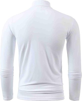 Generic Mens Jumpers Turtle Neck Ribbed Knitted Wool Fleece Jumper V Neck Long Sleeved Polo Vest Causal Slim Fit Cable Knit Winter Sweater Plain Golf Work Pul