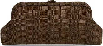 Jimmy Choo London Skylar Raffia Clutch in Tan/light Gold at Nordstrom