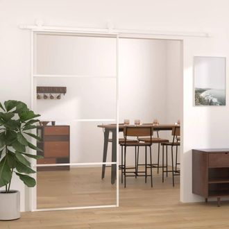 Berkfield Home Sliding Door ESG Glass & Aluminium 102.5x205 cm White