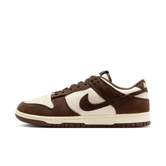 Nike Mens Dunk Low Retro SE Leather/Suede Shoes in Brown | FQ8249-104
