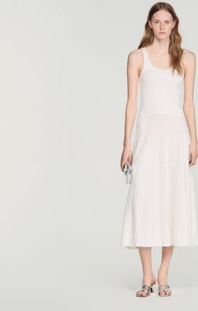 Sandro Rhinestone knit maxi dress
