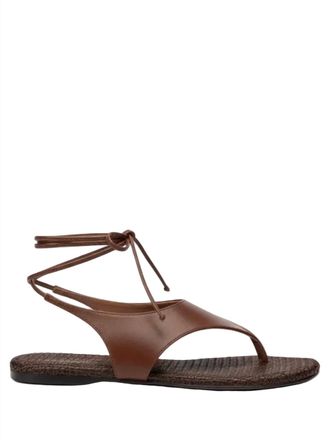 PARIS TEXAS Womens Amalfi Flat Sandal In Ebano