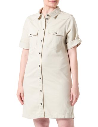 Noisy May Noisy may NMNEW Signe S/S Denim Dress CLR Noos, Oatmeal, M