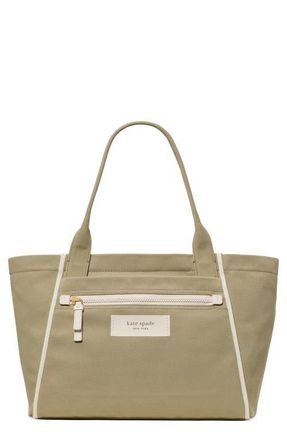 Kate Spade New York dash canvas large tote bag in Dried Bay Leaf at Nordstrom