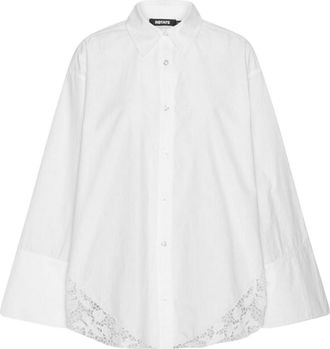 Rotate Oversized White Lace Shirt