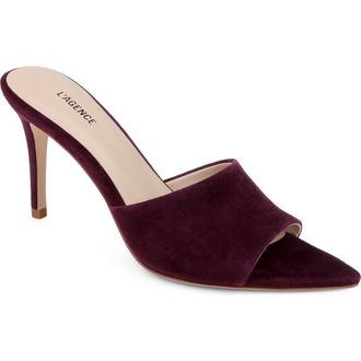 L'agence Lolita VIII Mule in Burgundy Suede at Nordstrom, Size 6.5