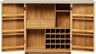 Kare Design Mueble bar de madera color crema 100 x 114 cm