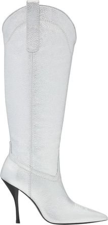 Stuart Weitzman Western Luxe Kniehoge Laars - Dames - Cowboylaarzen - Grijs - 37 EU - Schoenen