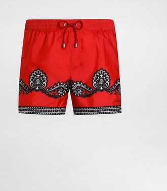 Dolce & Gabbana Short Swim Trunks With Bandanna Print - Man Beachwear Print 2
