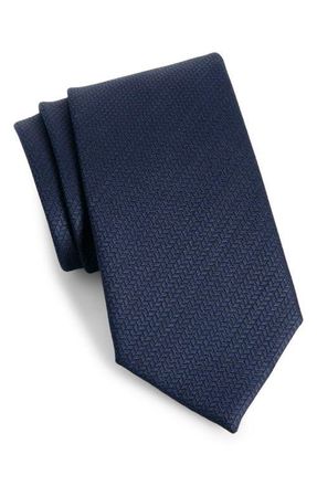 Brioni Geometric Silk Tie in Navy at Nordstrom