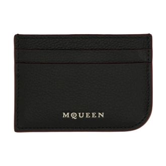 Alexander McQueen Accessoires, Dames, Zwart, ONE Size, Leer, Card Holder