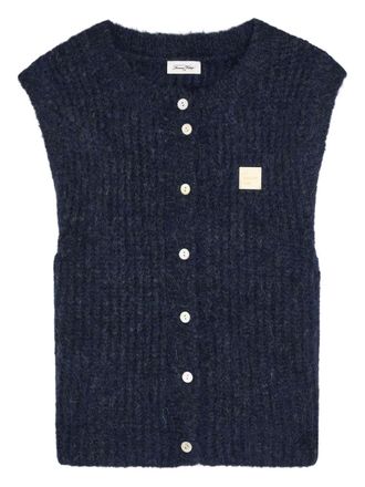 American Vintage button-up sleeveless vest - Blue