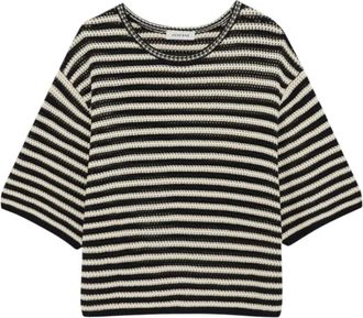Anine Bing Theo Sweater - Dames - T-shirts - Veelkleurig - S - Katoen - Tops
