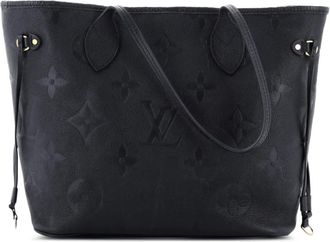 Louis Vuitton Borsa tote Neverfull NM in pelle Empreinte MM Monogram Giant - Nero