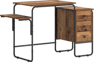 vidaXL Escritorio Con Almacenamiento Madera De Roble 120 X 50 X 75 Cm Vidaxl