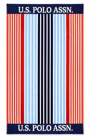 U.S.Polo Association Port Stripe Jacquard Beach Towel in Vero Stripe at Nordstrom Rack