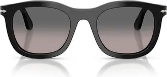 Persol Gender Inclusive 52mm Phantos Polarized Sunglasses in Black/gradient Grey Polar at Nordstrom