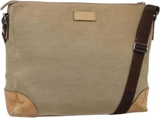 Gucci Pre-owned Canvas gucci-bags - Dames - Vintage Schoudertas - Beige - ONE Size - Vintage