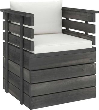 vidaXL Sill&oacute;n De Jard&iacute;n Con Cojines Madera De Pino Vidaxl