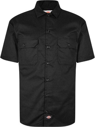 Dickies Heren Relaxed Fit Overhemd met Korte Mouwen (Zwart)