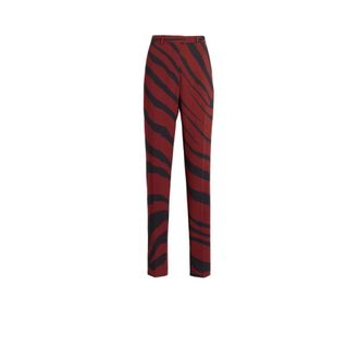 Roberto Cavalli Dames, Broeken, Rood, Maat: XS Leer