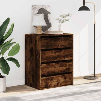 Berkfield Home Classic Corner Chest of Drawers Smoked Oak 60x41x76 cm Engineered Wood in Brown | Size: 60 x 41 x 76 cm