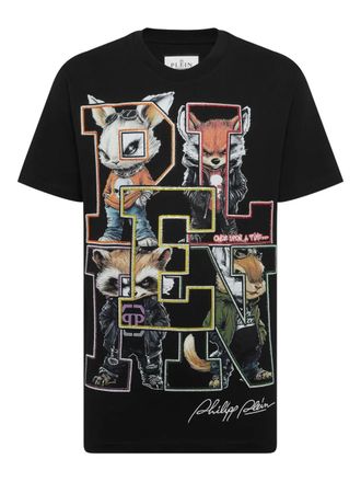 Philipp Plein College Animals Outline t-shirt - men - Fabric - S - Black