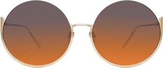 Linda Farrow OLIVIA LFL1006 C3 Mens Sunglasses Gold Size 64