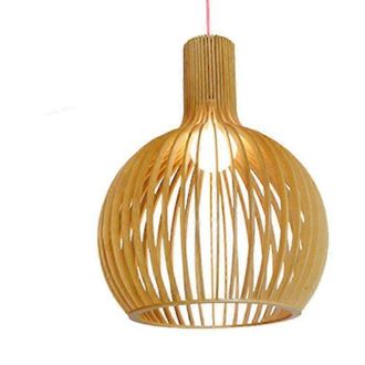 OEM L&aacute;mpara De Ara&ntilde;a Moderna De Madera Para La Decoraci&oacute;n Del Sal&oacute;n, L&aacute;mpara De Ara&ntilde;a Negra, L&aacute;mpara Colgante De Madera, 23 Cm De Di&aacute;metro - Crezuo