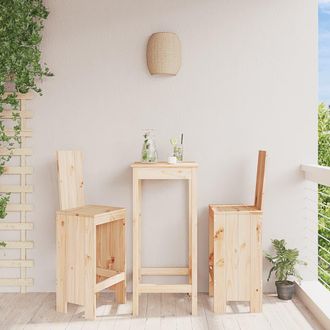 vidaXL Taburetes Altos De Cocina 2 Uds Madera Maciza Pino 40x42x120 Cm Vidaxl