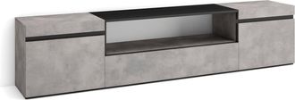 Skraut Home Mueble tv efecto madera cemento 200x35x45cm