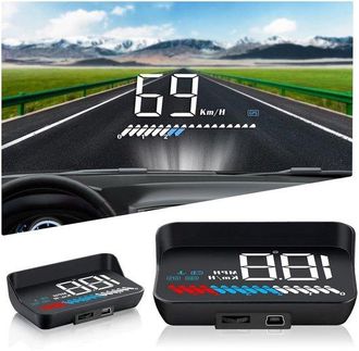 OEM Pantalla Frontal Universal Para Coche Con Gps Y Obd2: Indicador De Velocidad, Rpm Y Temperatura
