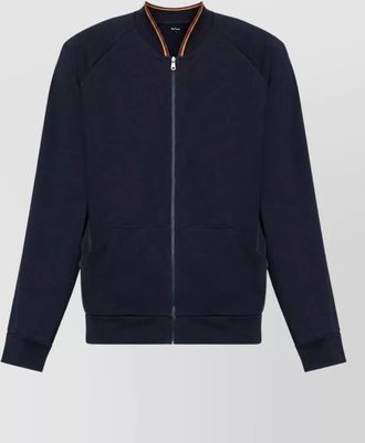 Paul Smith cotton stand collar zip sweatshirt