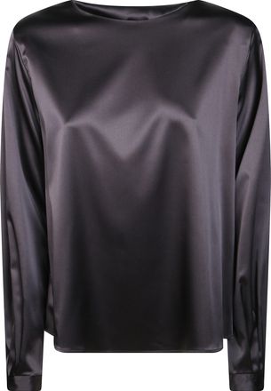 Friedman Black Camicia Tea ML Unito Stretch Long-Sleeve Blouse
